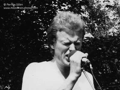Tjobbe på Slottsskogsfestivalen augusti 1979 Tjobbe på Slottsskogsfestivalen augusti 1979