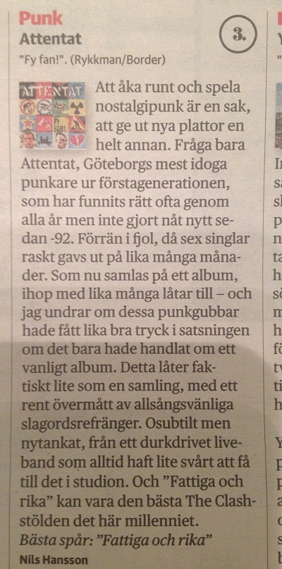 Attentat DN recension